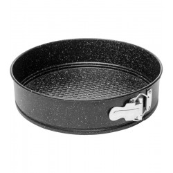 Forma 26x7cm Redonda Fundo Removível Antiaderente De Aço Carbono Granilite Preta